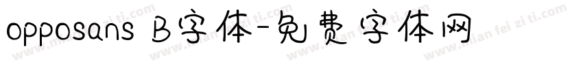 opposans B字体字体转换